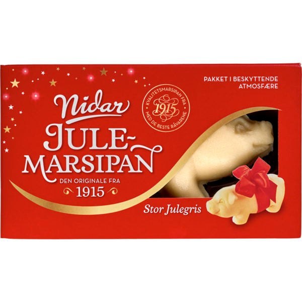 Nidar Marzipan pig 193 grams (Stor Marsipangris / Julegris) Norwegian Foodstore