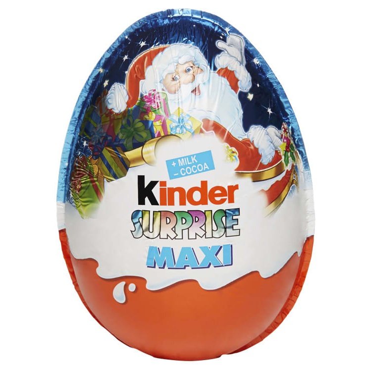 Kinder Surprise Egg maxi Christmas 100 grams Norwegian Chocolate