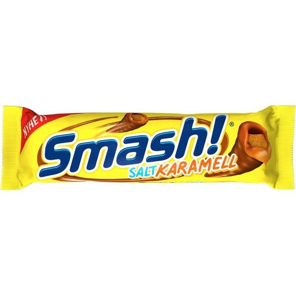 Nidar Smash! Bar Salt caramel bar 40 grams Norwegian Foodstore